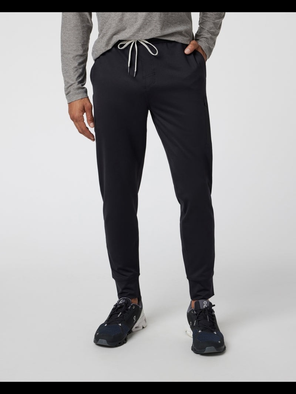 Vuori Black Slim Drawstring Joggers